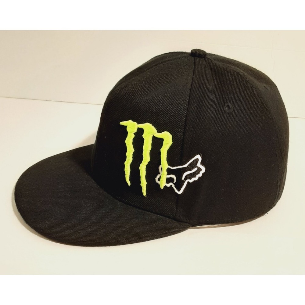 Fox Racing Monster Energy Hat Mens Cap Size 6 3/4 Fitted Y2K Motosports Skate